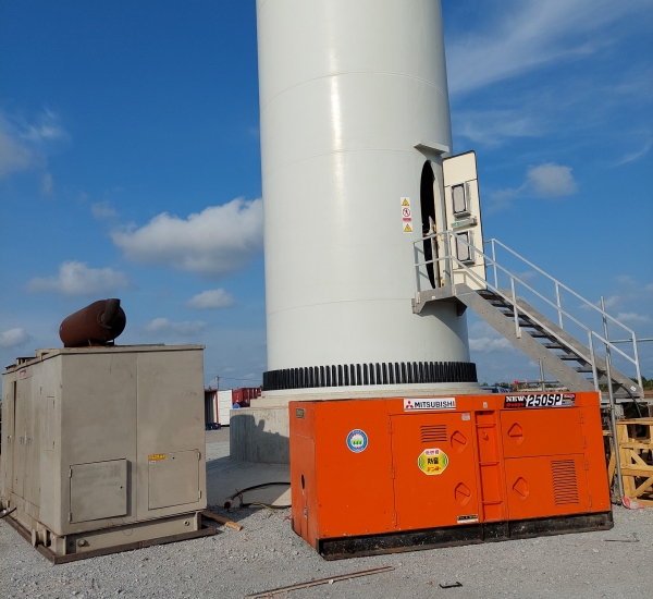 Cho thuê máy phát điện phục vụ điện gió Sóc Trăng